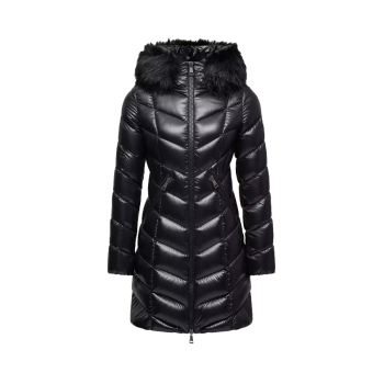 Fulmarus 합성 소재 트리밍 후드 롱 다운 재킷