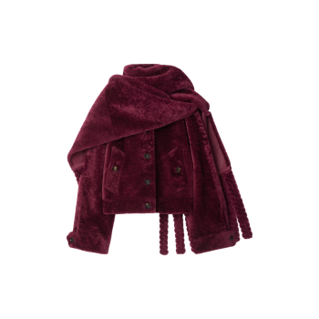 디태처블 스카프 시얼링 재킷