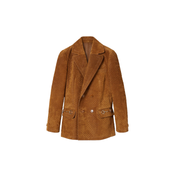 GG 스웨이드 더블브레스트 재킷