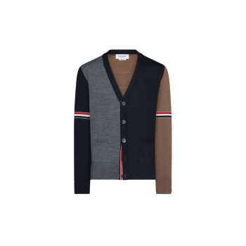 파인 메리노 울 펀믹스 브이넥 카디건