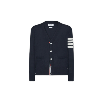 파인 메리노 울 4-바 클래식 카디건