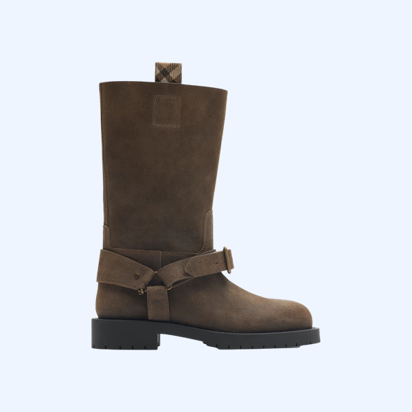 스웨이드 소프트 새들 로우 부츠