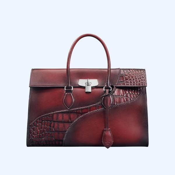 에미오 카프스킨 & 엘리게이터 레더 브리프케이스