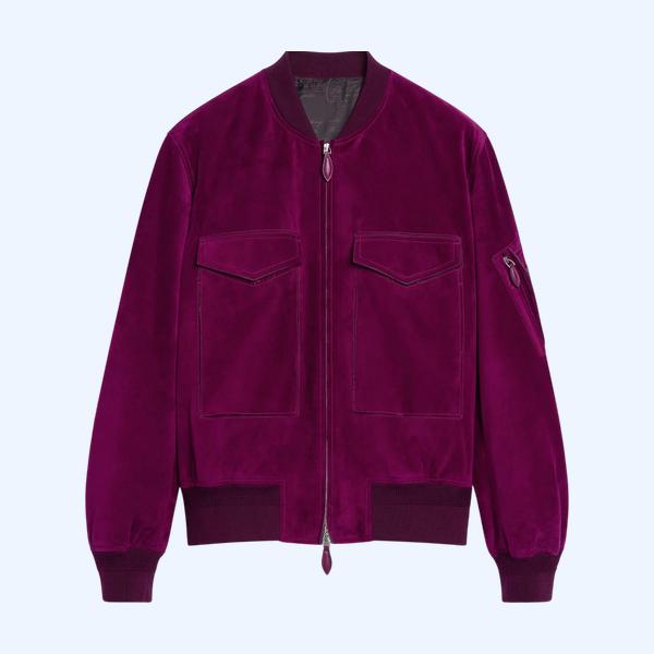 스웨이드 봄버 재킷