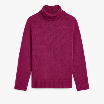 레더 브레이딩 터틀넥 니트