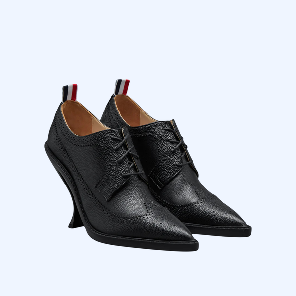 페블 그레인 롤윙브로그 커브드 하이 힐 105MM