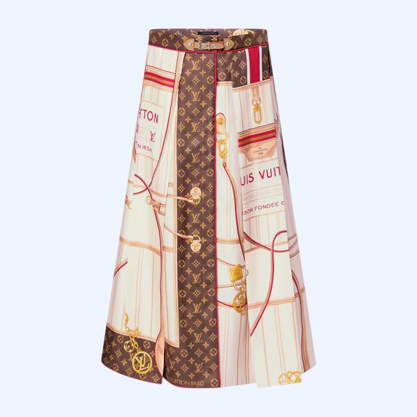 네버풀 풀라 프린트 미디 스커트