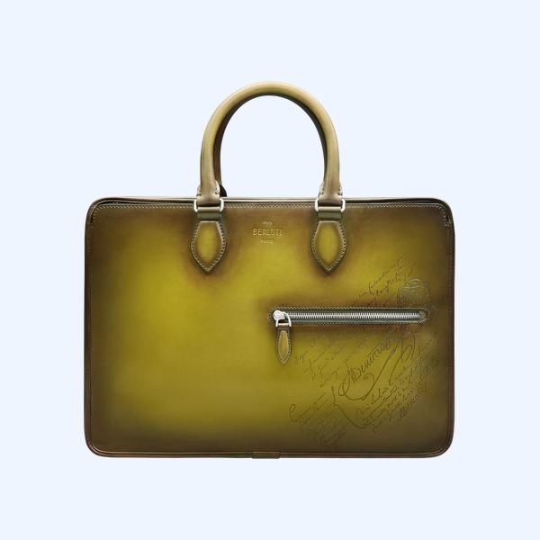 원 주르 스크리토 레더 브리프케이스