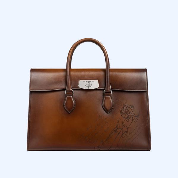 에미오 스크리토 레더 브리프케이스