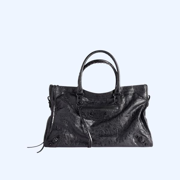 르 시티 백 라지 블랙