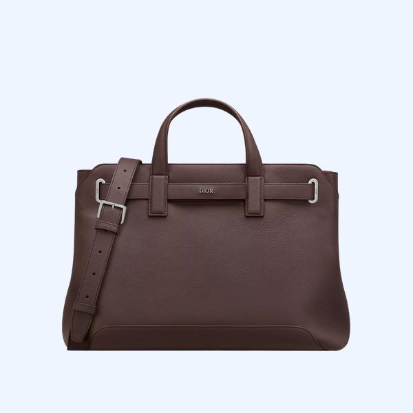 Dior Normandie 미디엄 토트백 블랙 브라운