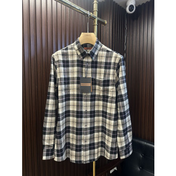 제냐 체크 케비닛 셔츠