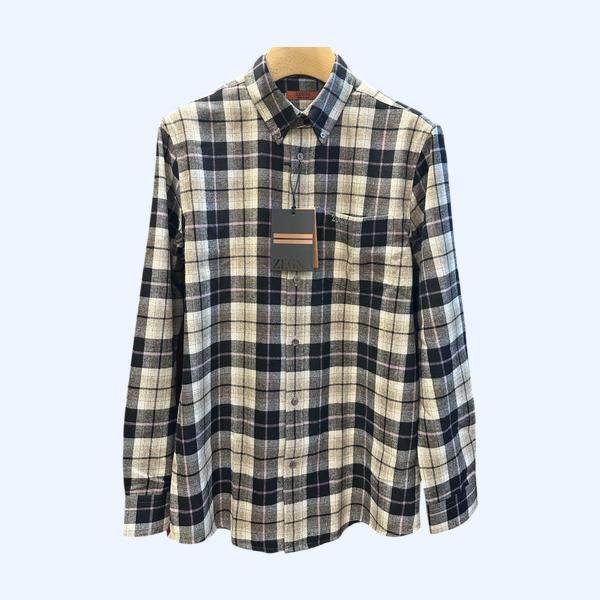 제냐 체크 케비닛 셔츠