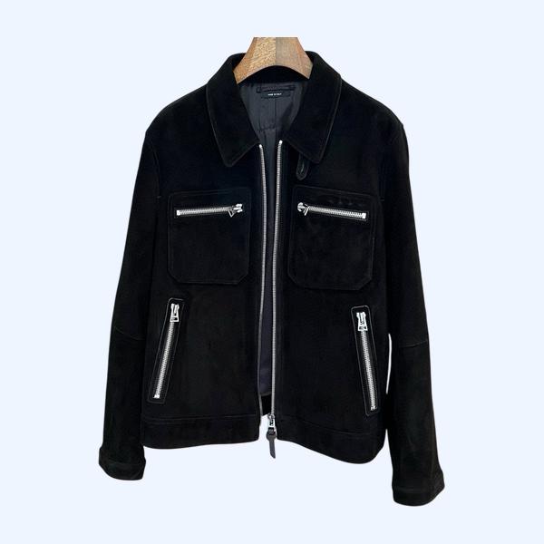 TF 숏 스웨이드 재킷