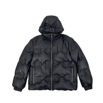 LV 가죽 엠보싱 다운재킷