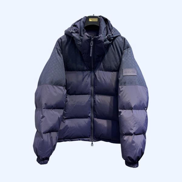 LV 솔리드 컬러 후드긴팔 코트재킷