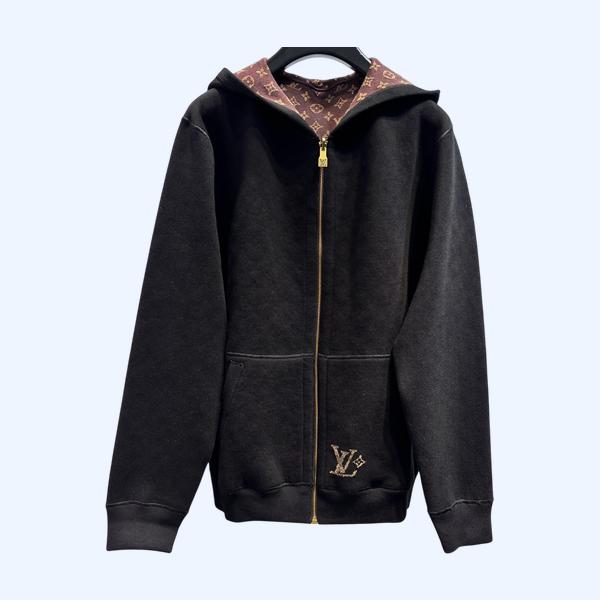 LV 양면 후드 허리 재킷