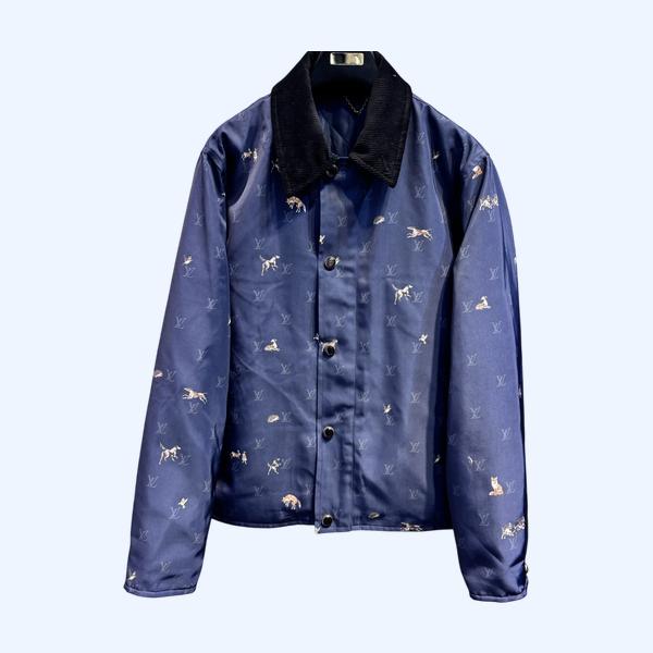 LV 코듀로이 라펠 애니멀 프리트 재킷