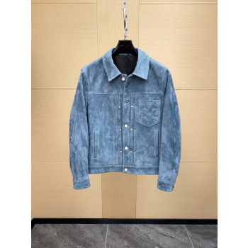 LV 코트 엠보 포켓블루 스웨이드