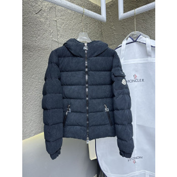 몽클레어 이부아르 후드 벨벳 숏다운 재킷