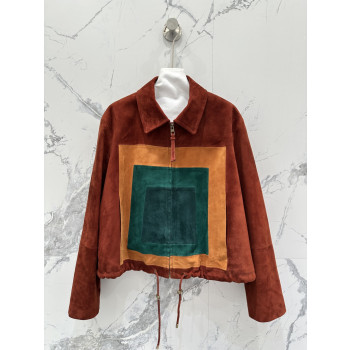 로에베 레트로 모던 패셔너블 가죽재킷