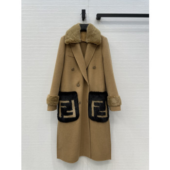 팬디 FF클래식 밍크 퍼 핸드메이드 캐시미어코트