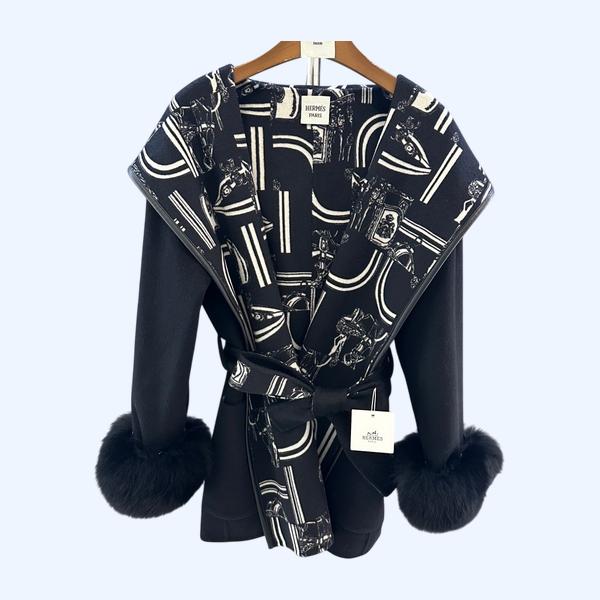 에르메스 클래식 프린트 하이엔드 울코트