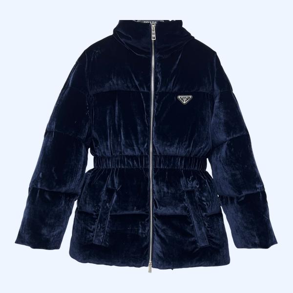 프라다 벨벳웨이스트 다운 재킷
