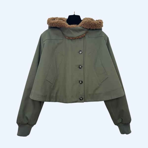 로에베 그린 파커코튼 재킷
