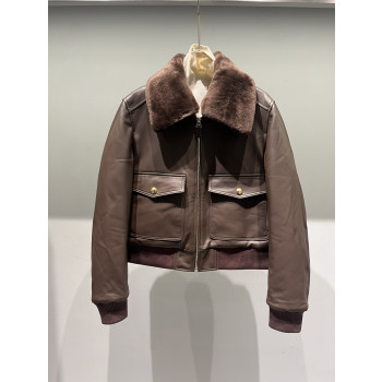 셀린느 플리스 칼라 탈부착 코튼재킷