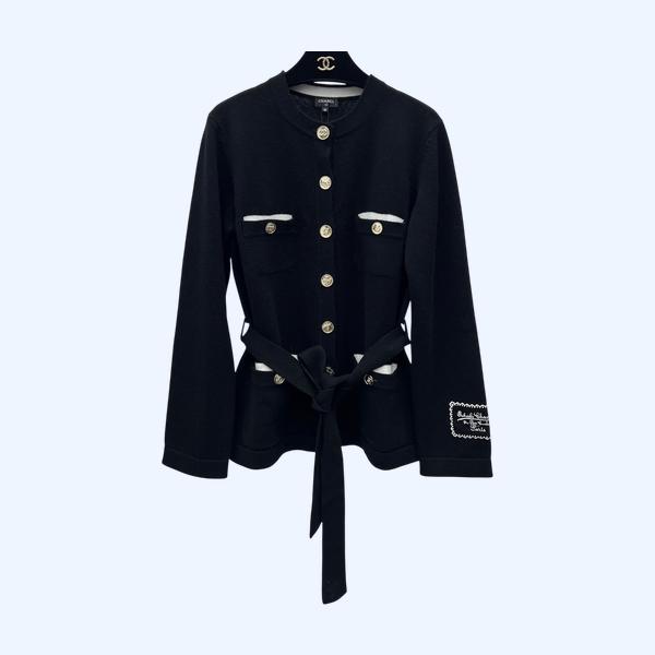 샤넬 벨트 케시미어 니트 가디건