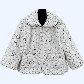 샤넬 스탠드업 칼라 지퍼 숏 재킷