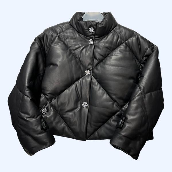 샤넬 양가죽 다운재킷