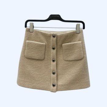 샤넬 더블 포켓 울숏 스커트