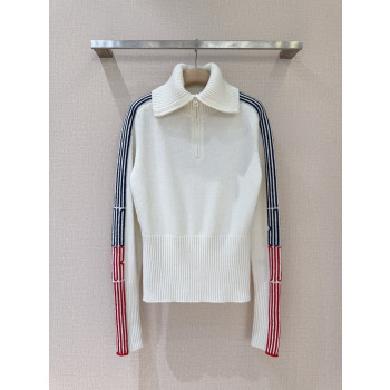 디올 하프 지퍼 라펠 스위터