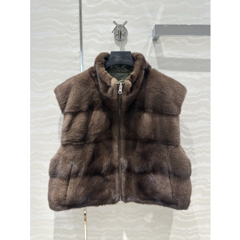 LP 밍크 스플라이싱 퍼 리버서블 베스트