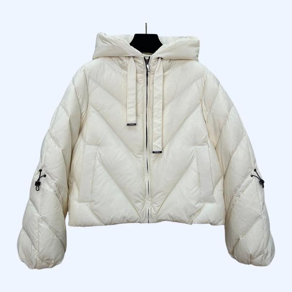 막스마라 숏 후드다운 재킷