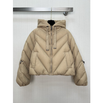 막스마라 숏 후드다운 재킷