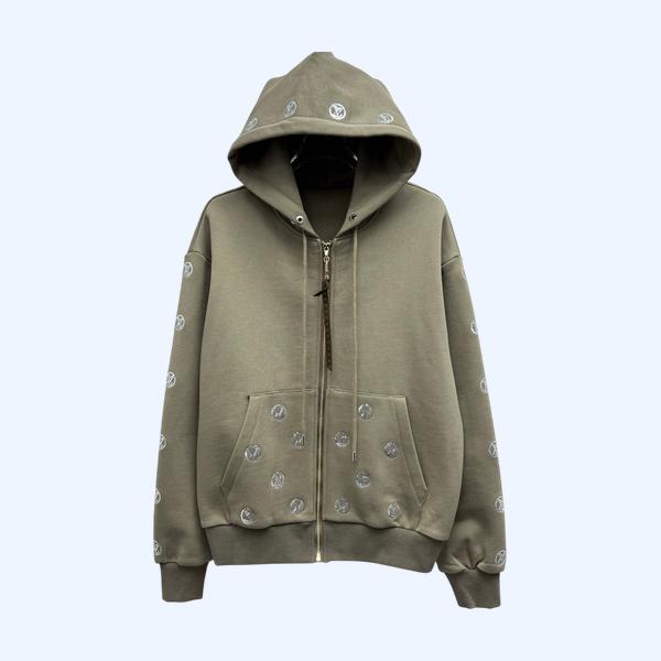 LV 자수 지퍼재킷