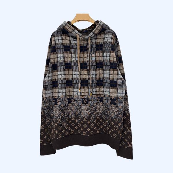 LV 후드 레터 로고 플레드니트