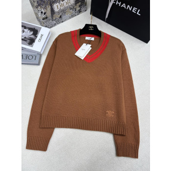 셀린느 니트 V넥 풀오버