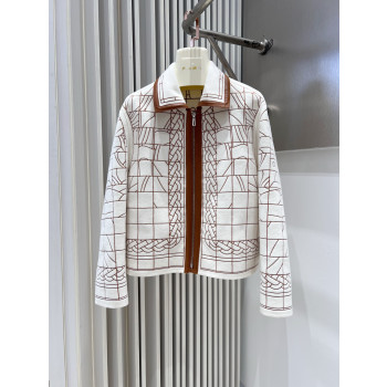 에르메스 자수캐시미어 레트로 재킷