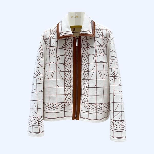 에르메스 자수캐시미어 레트로 재킷