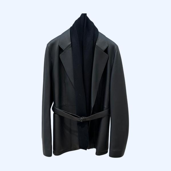 에르메스 페블 양가죽 수트 재킷