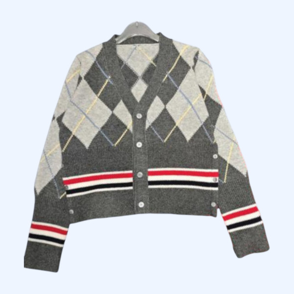 TB 마름모V넥 가디건