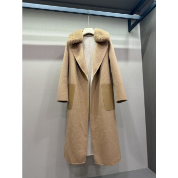 팬디 캐시미어 가죽포켓 코트