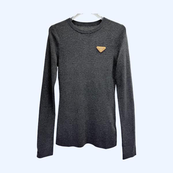 프라다 라운드넥 울 바텀 셔츠