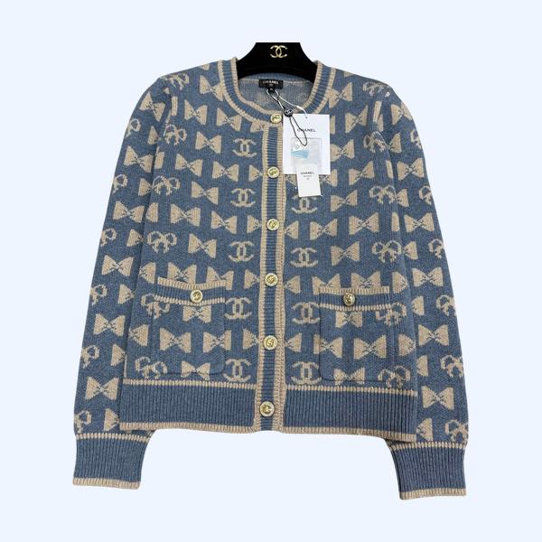 샤넬 니트 크루넥 카디건