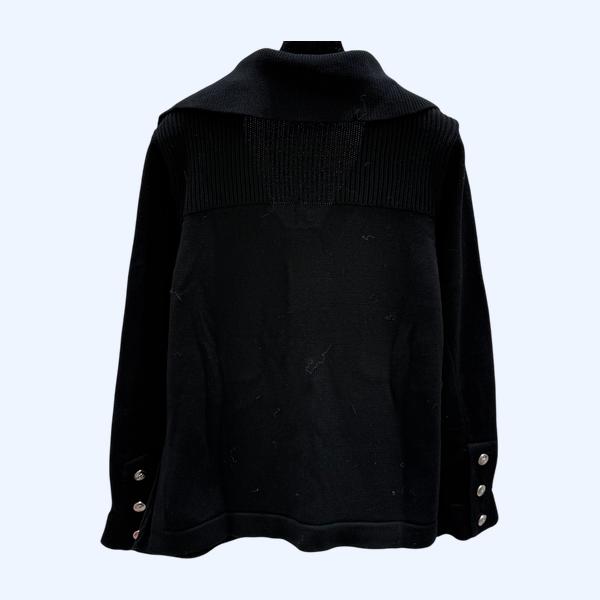 샤넬 솔리드 컬러 심플 V넥 가디건