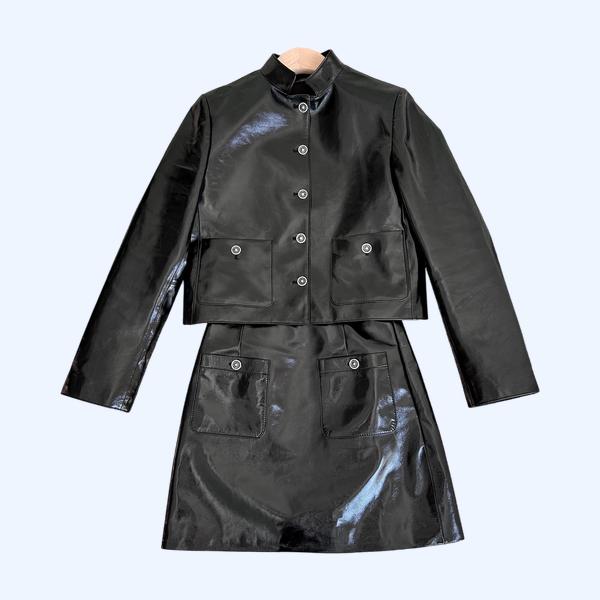 샤넬 스탠드업 칼라 더블포켓